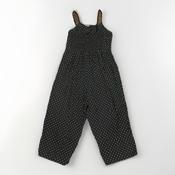 Old Navy Polka Dot Square Neck Cami Jumpsuit Romper Black White XL Summer Smock - Picture 5 of 13